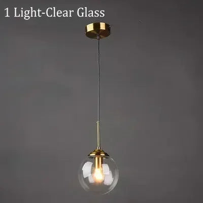 Italian Designer LED Glass Ball Chandelier Ceiling Light for Dining Room Living Room Bedroom - Home Decorative Lighting