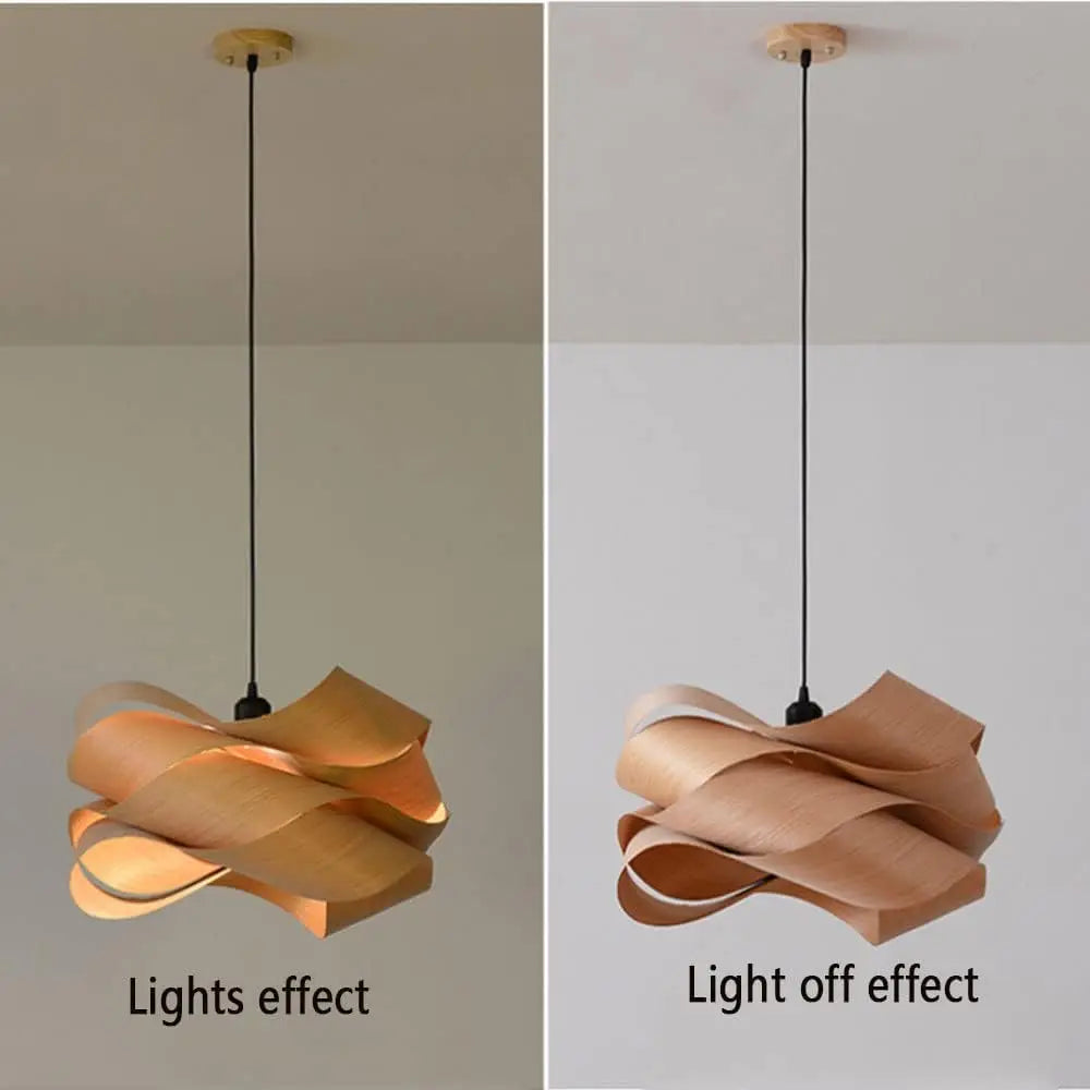 Modern Simple Wooden Chandelier Europe America Simple Creative Bedroom Restaurant E27/E26 Chandelier Wood Decor Ceiling Lamp