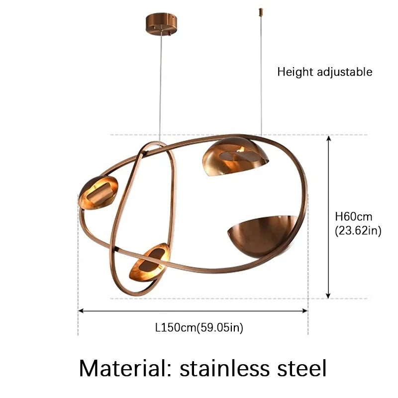 Designer Art Restaurant Pendant Lamp Nordic Bar Hotel Living Room High-end LED Chandelier Creative Home Alien Shaped Decor Light