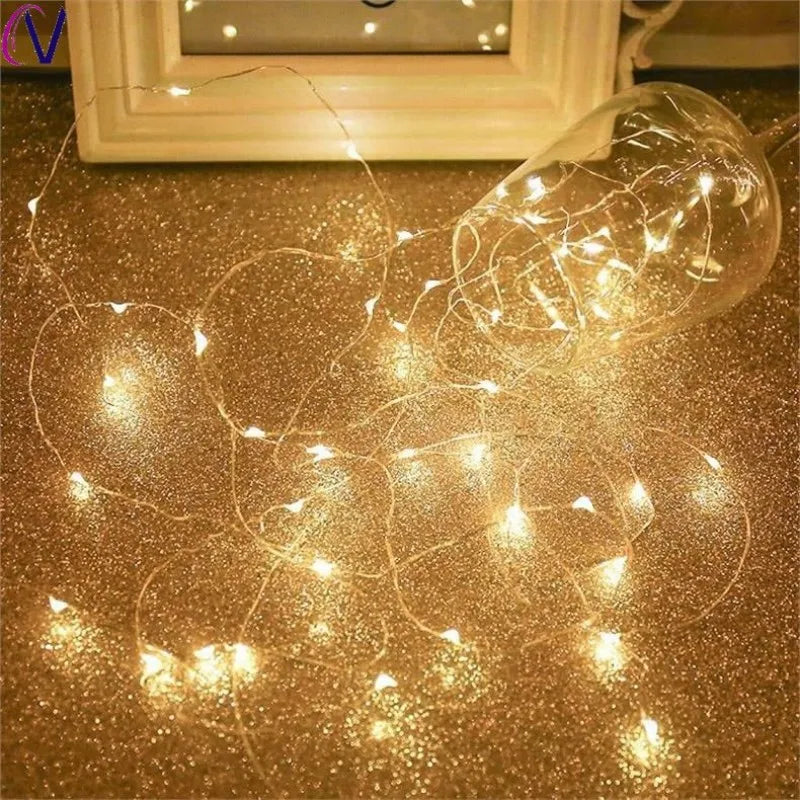 USB LED String Lights Copper Silver Wire - 10M 20M 30M Waterproof Fairy Lights