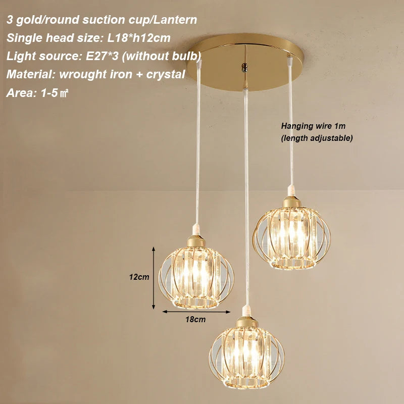 Modern crystal chandelier living room ceiling chandelier bedroom ceiling lamp hallway porch chandelier balcony foyer lighting