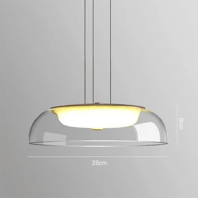 Modern Led Glass Pendant Light Bedroom Transparent Hanging Lamp Nordic Living Dining Room Lighting Kitchen Bar Suspension Lights