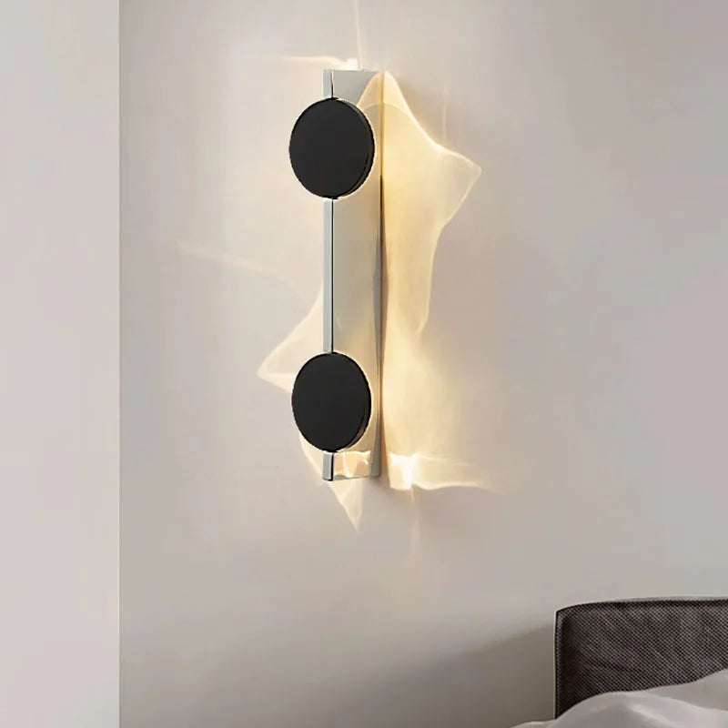 Modern LED Wall Light Rotatable Corrugated Wall Lamp Stainless Steel Atmosphere Wall Sconces Hotel Bedroom Bedhead Lights