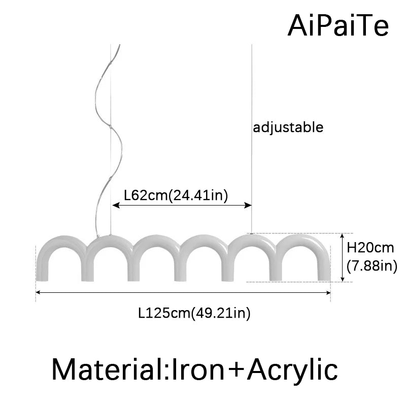 Round arched Modern LED Ceiling Suspension chandelier light ,Restaurant, Bedroom, Living room home decoration,lustre Pendant