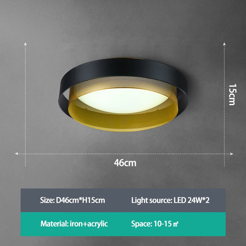 Nordic Round Ceiling Light Lamp Bedroom Living Room Lamp adario Soffitto Modern Lucer's Led Habit action Techno Para Sala