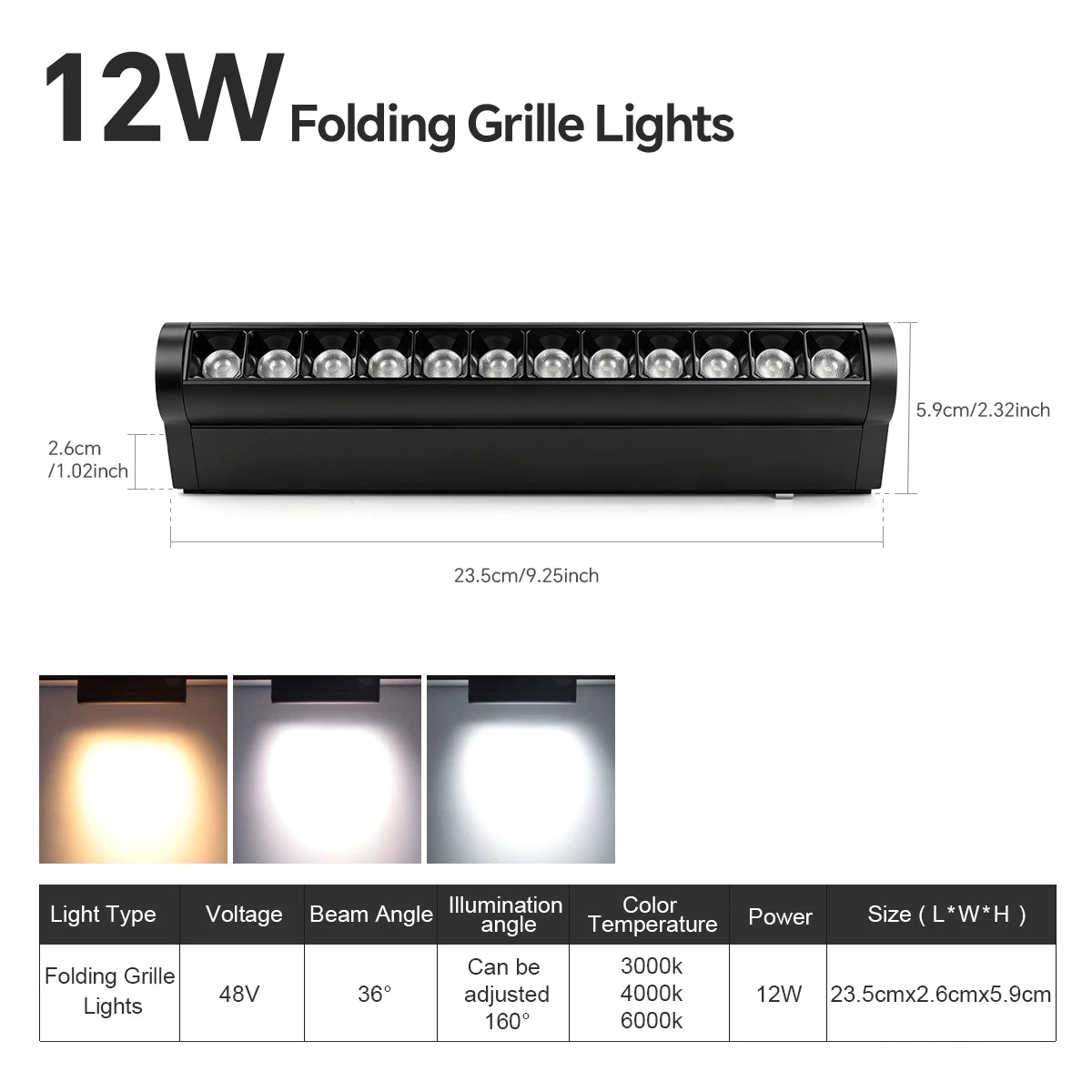 LED Magnetic Track Light Grille Flood Lamp Modern Embedded Flexible Linear Fixture LED Spotlight 3 Color CCT Ceiling Indoor Livi