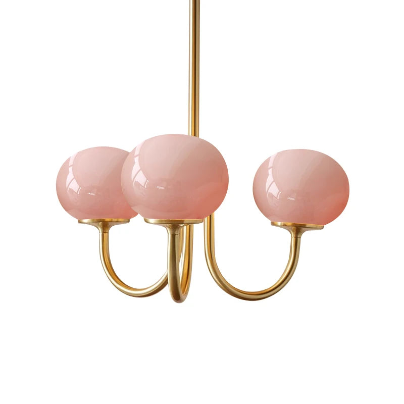 Nordic Simple Bedroom Lamp Designer Art Warm Romantic Children's Room Pink Medieval Bauhaus Chandelier
