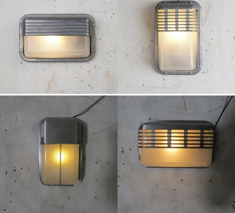 Retro Aluminum Outdoor LED Wall Lamp E27 Waterproof Moisture Industrial Garden Porch Light Bathroom Balcony Glass Ceiling Light