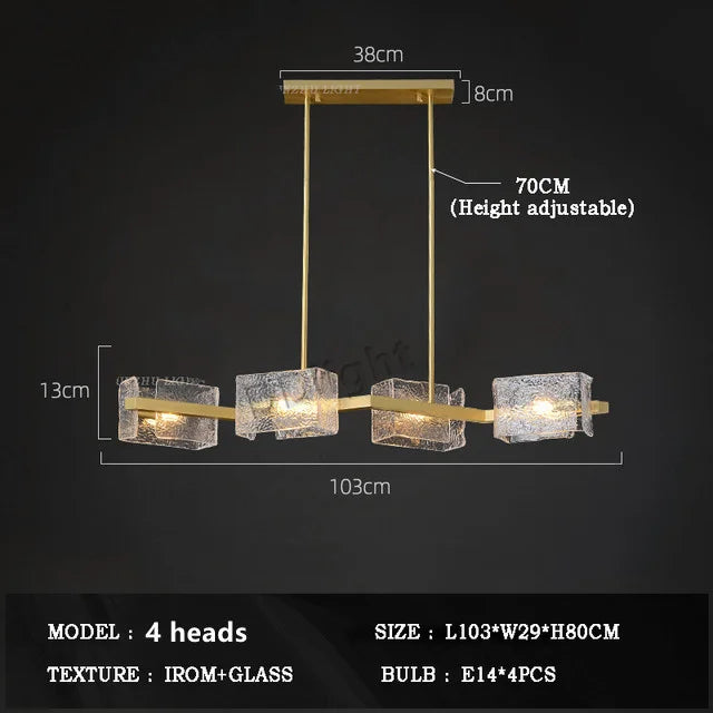 2025 New Creative Crystal Chandelier Modern Luxury Living Room Restaurant Pendant Light Irregular Luster Bar Table Hanging Lamps