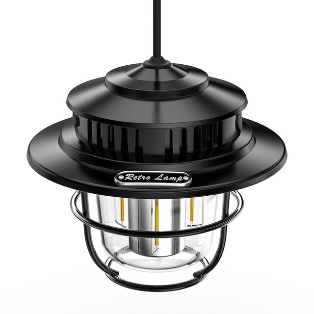 Outdoor Lighting Flashlight Camping Light USB Charging Retro Horse Lantern Camping Light Atmosphere Light Tent LED Camping Light
