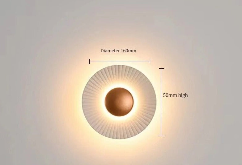 Creative Modern LED Wall Lamp Sconces Disc-shaped Metal Hotel Restaurant Bedroom Corridor Decoration Wall Light Indoor Lighting