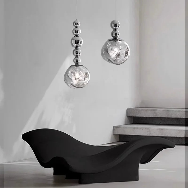 Retro Luxury Lava Pendant Light Nordic Restaurant Bar Table Lamp Italian Minimalist Bedroom Headboard Eye Protection Lamp