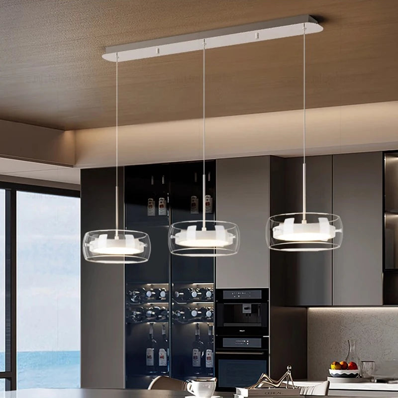 Modern LED Ring Pendant Light - Luxury Halo Chandelier for Living & Dining Room