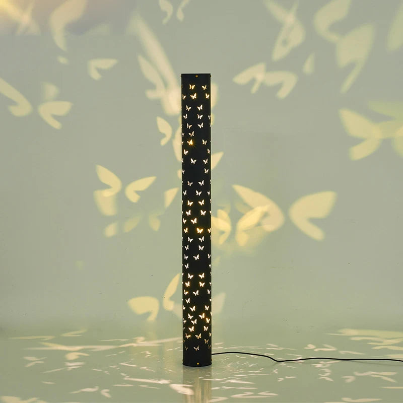 Minimalist LED Floor Lamp Butterfly Projection lamp Bedroom Standing Lamp Living Room Sofa Vertical Light Corner Light