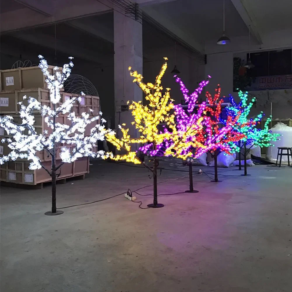 New 6.5ft Height Led Artificial Cherry Blossom Tree Light, Christmas Light, Outdoor Use, 110 V, 220v