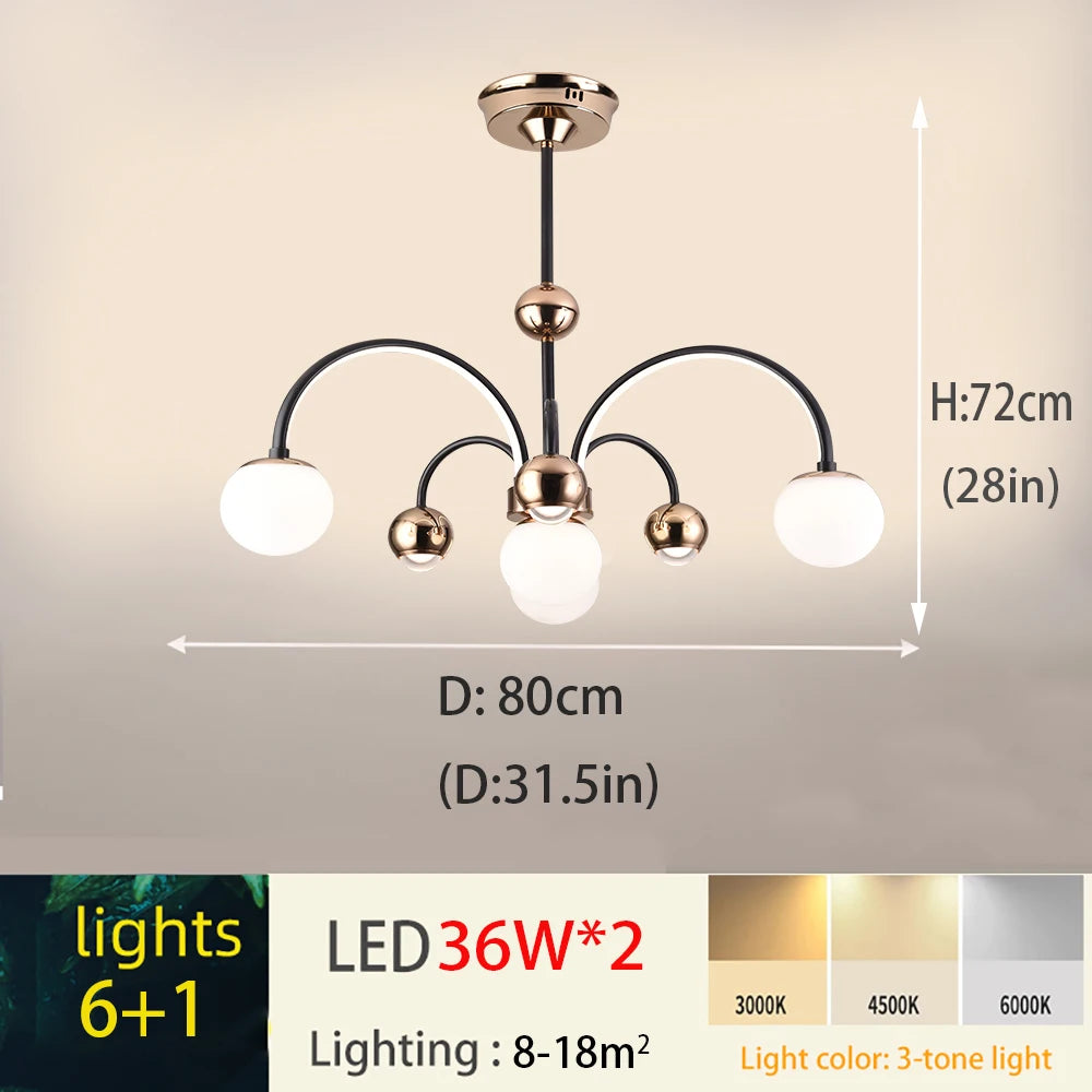 Modern Style Led Chandelier Bedroom Ceiling Pendant Lamp Living Room Kitchen Ceiling Chandelier Indoor Lighting Fixture Lighting