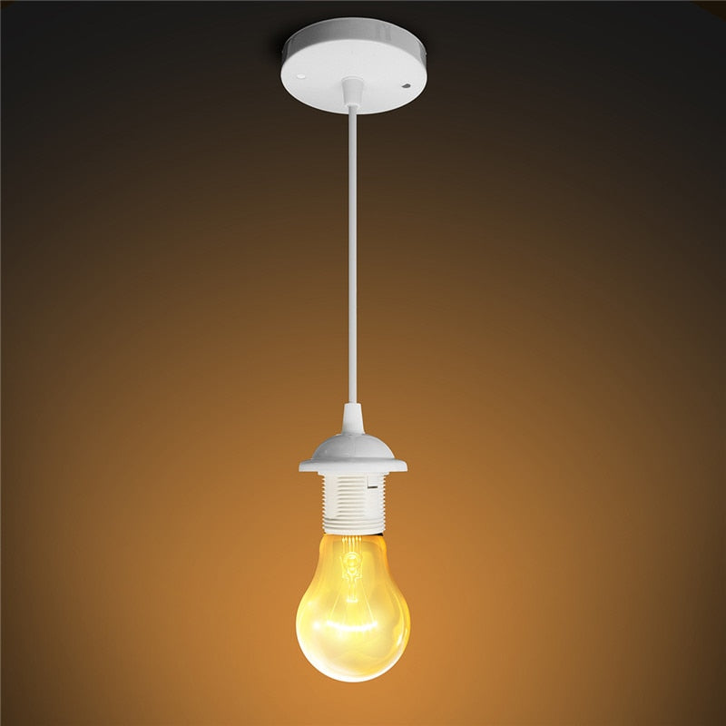 Vintage Pendant Lights E27 Lamp Holder E26 E27 Socket Full Teeth 220V Screw Fitting Lamp Bases Retro Bullb Edison Lamp Holder
