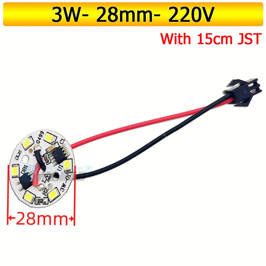 10-Pack AC 220V LED PCB Aluminum Plate - Integrated IC Driverless Light Board