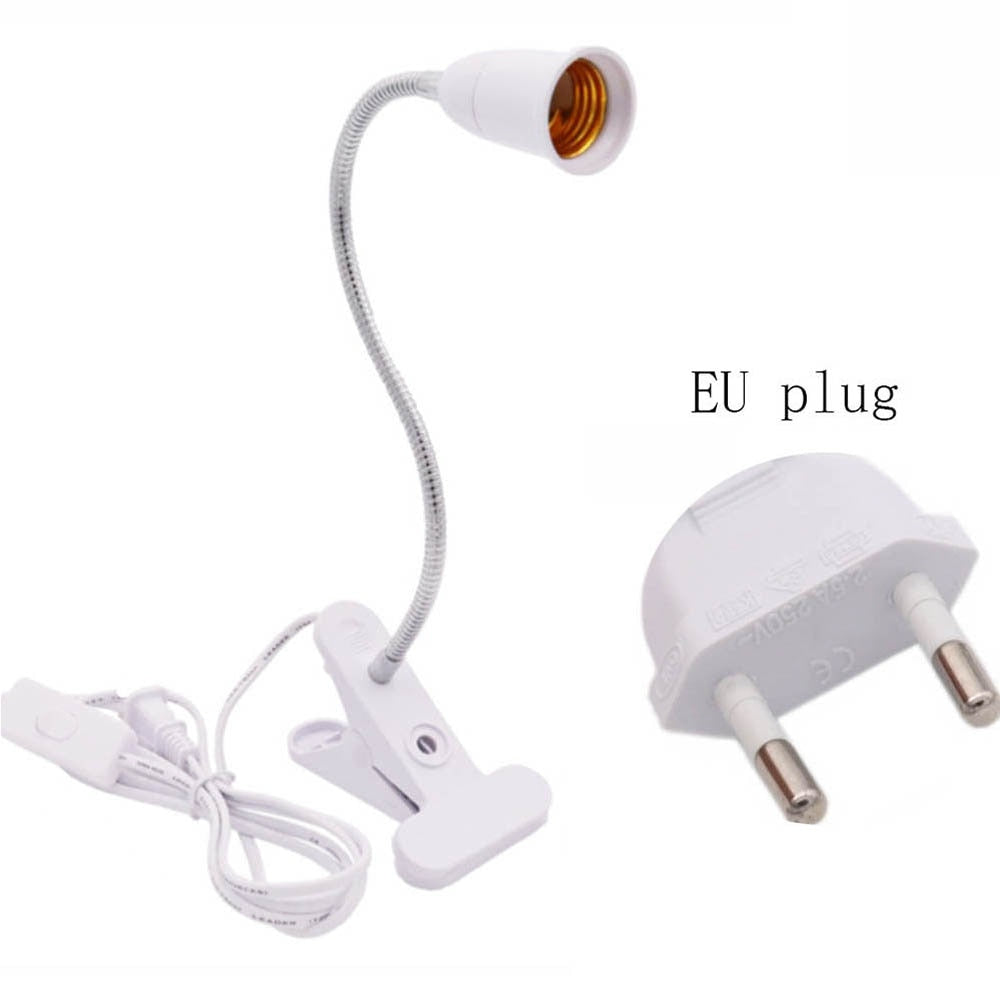 E27 Flexible Extension Converter LED Light Lamp Bulb Extend Adapter Socket Wall Socket Lamp Base Holder Screw Socket EU US Plug