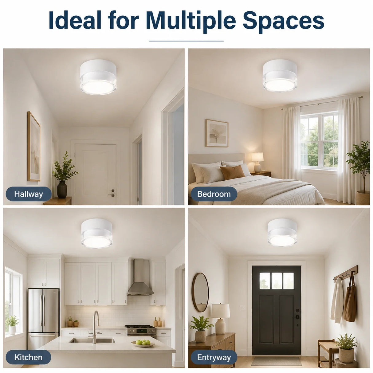 7W Circular Spot Light, 3000K 4000K Optional, LED Downlight Surface Mounted Nordic Ceiling Light Living Room Lighting