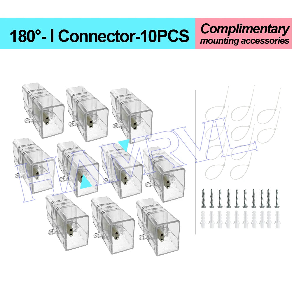 DIY Hexagon Garage LED Tube Accessories & Connector Set (110-240V) - Suspension Wire Cable Kit for Honeycomb Workshop & Barber Shop Lighting