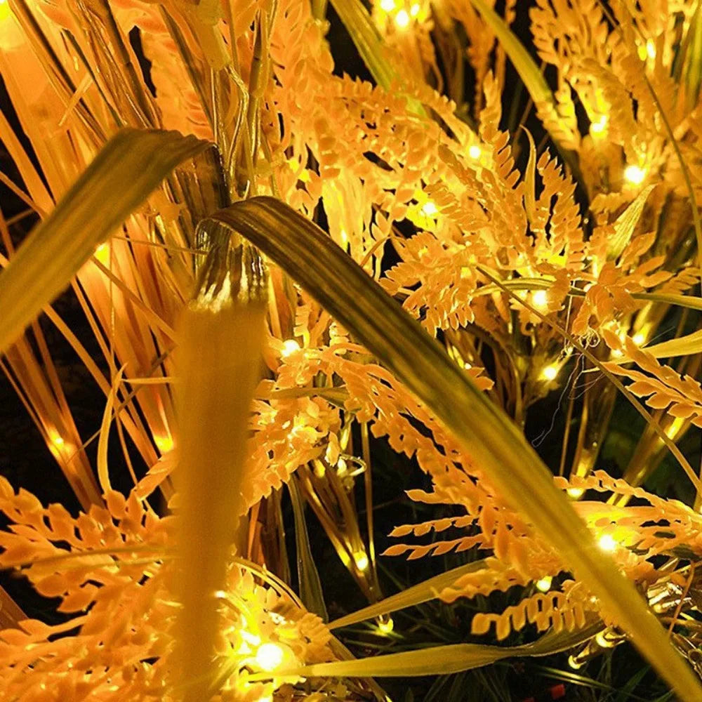 Solar Powered 7-Head Wheat Ear Ground Light - Outdoor Garden Stake Lamp