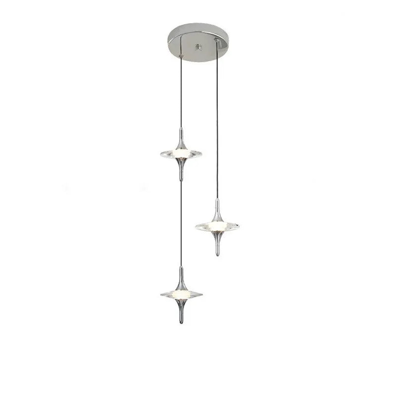 Crystal UFO Chandelier Pendant Lamp Bedside Pendant Light Entryway Hallway Background Wall Ambient Light Entrance Decoration