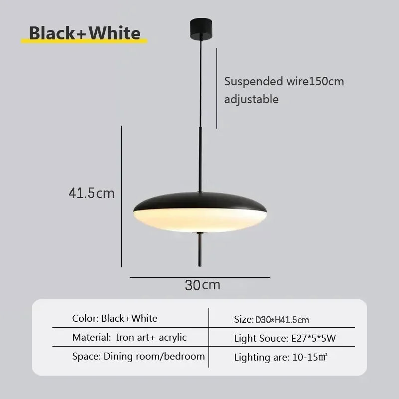 Nordic Flying Saucer LED Pendant Light - Modern UFO Design Hanging Lamp