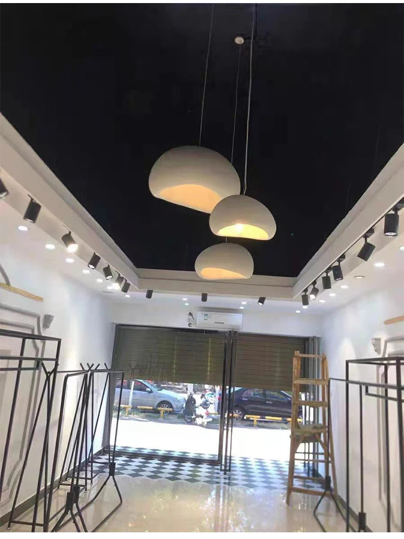 Nordic Wabi Sabi Pendant Lamps Dining Room Lighting Modern Living Room Bedroom LED Ceiling Chandelier Loft Lustre Hanging Lights