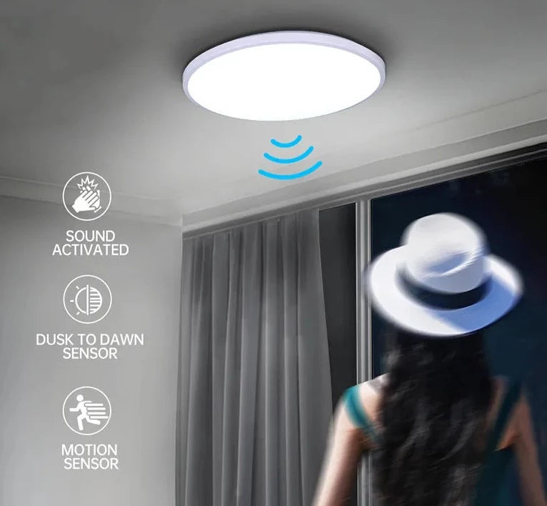 Moisture proof LED Ceiling Light PIR Motion Sensor/Radar Sensor/Sound and Light Control Smart Home Lighting 20W36W Ceiling Lamp