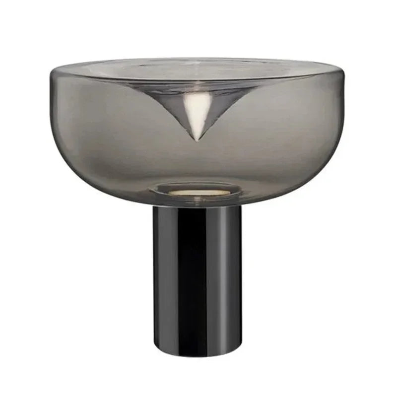 Nordic Design LED Desk Lamp Luxurious Transparent Glass Floor Lamp Creative Bedroom Desk Marble Room Decoration Lighting Fixture