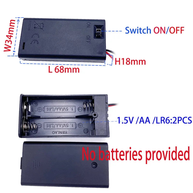 Mini 3V 1W LED Battery Box Spotlight (1-to-2 Splitter Cable) - Small Micro Lamp for Handmade Models, Display Counters & Crafts