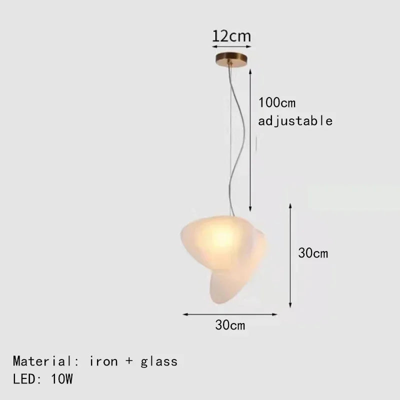 Nordic Creative Cobblestone Glass LED Pendant Chandelier for Restaurant Kitchen Bedroom Bedside Hotel Indoor Decor Lighting 2026