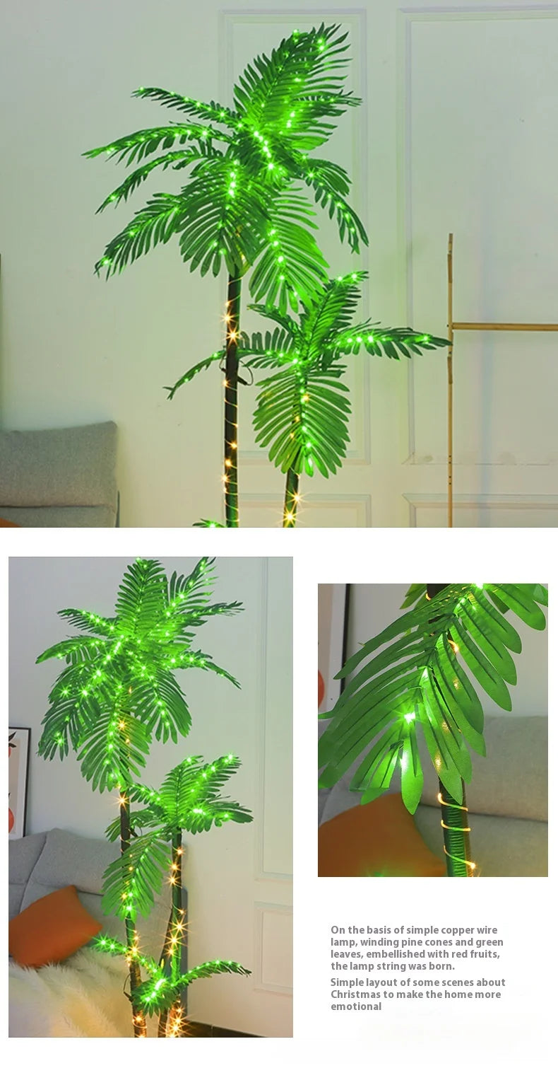 Outdoor Garden Garden Landscape Decoration Light Emitting Diode Artificial Coconut Tree Light IP44 Plastic Simulation Palm Tree
