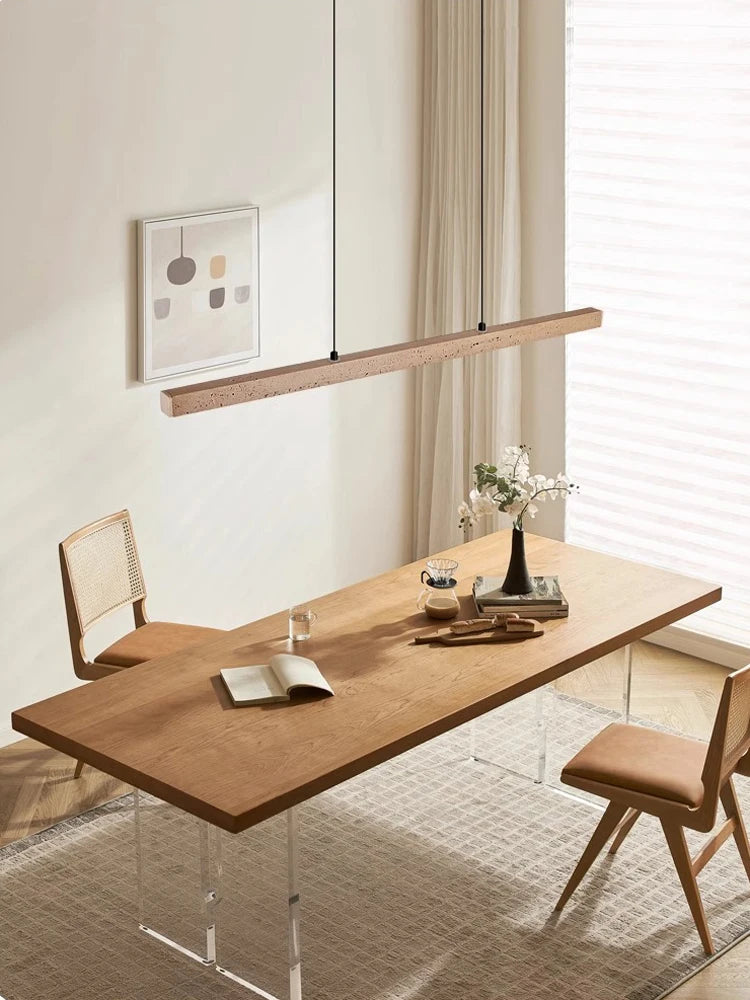 Linear Natural Stone Design 2026 Chandelier Lighting Dimmable LED Pendant Light Para Sala Estar Hanging Lamps For Dinning Room