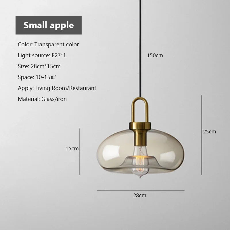 Nordic Single Head Glass Pendant Lamp - Creative Personality Restaurant Light