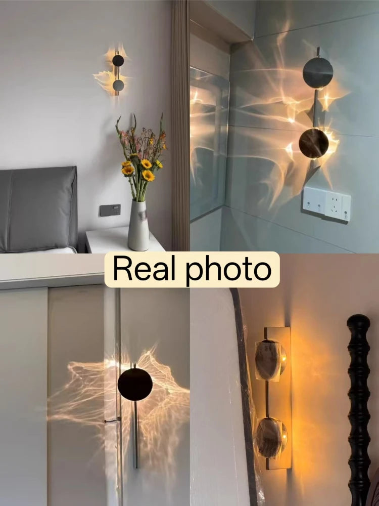 Creative Art Corrugated LED USB Rc and Wiring Wall Lamps Bedroom Bedside Shadow Sconces Aisle Porch Corridor Atmosphere Light