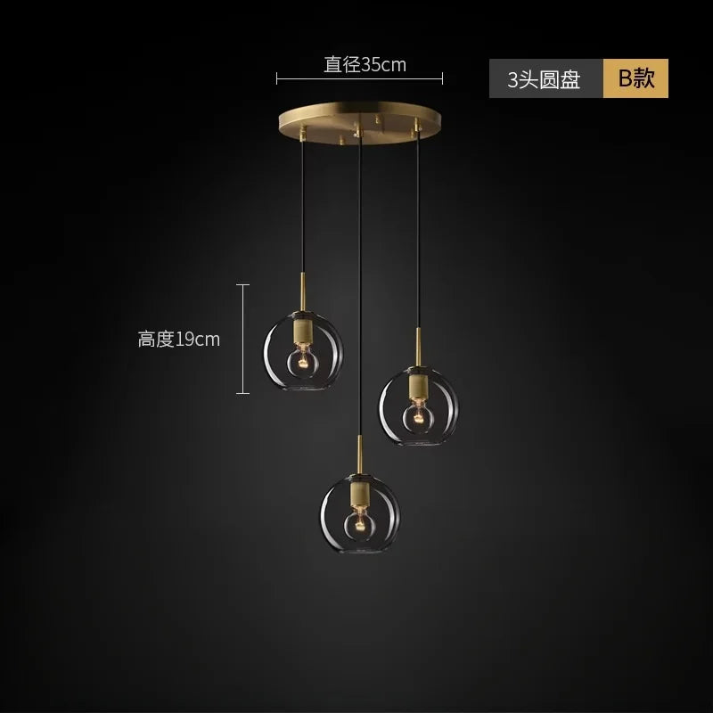 American-Style Retro Minimalist Hallway Foyer Pendant Light, Loft Industrial Style, Suitable for Restaurant, Bar, Clothing Store, Café, Single-Head Decorative Light, Light Luxury Bedside Small Pendant Lamp