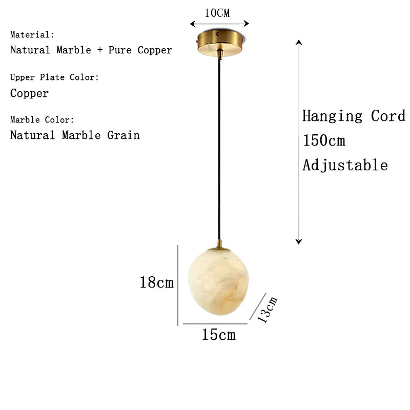 Luxury Marble Pebble Chandelier - Modern Alabaster Pendant Light for Staircase