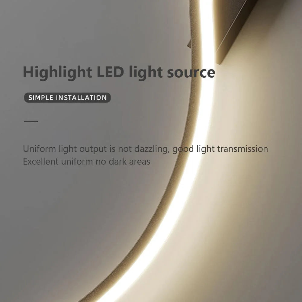 Modern Minimalist LED Long-Strip Wall Light Fixture - Linear Up & Down Wall Sconce Lamp for TV Background, Living Room & Bedroom Bedside