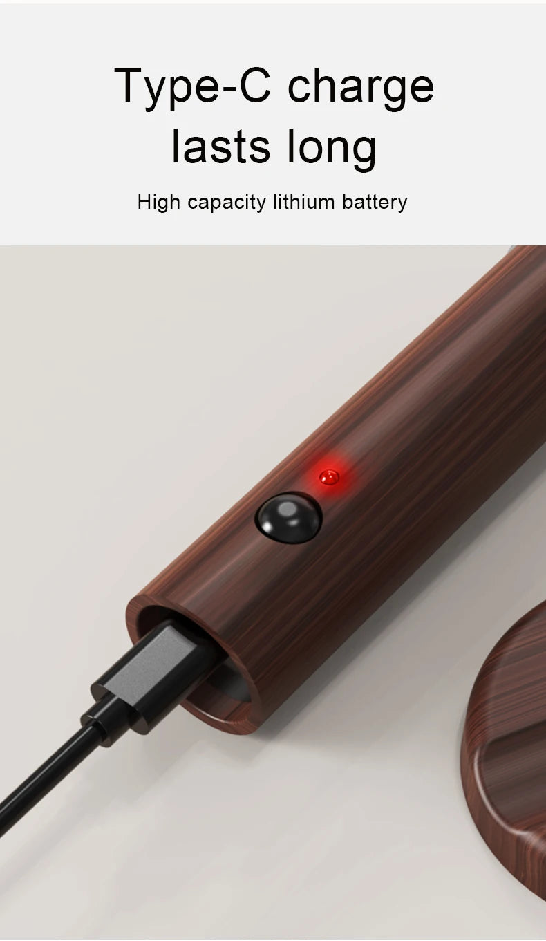 LED motion sensing light wall lamp 2-piece set rechargeable lighting corridor staircase magnetic 360 ° rotation black walnut 2