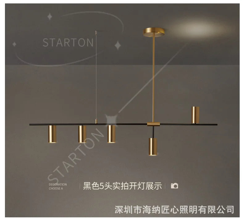 luxury bar Nordic home spot pendant lamp Aisilan led chandelier modern all copper dining room light