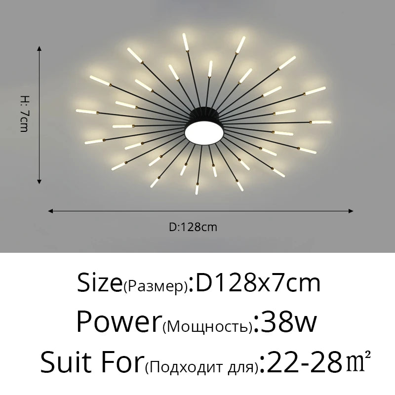 2025 New Creative fireworks Modern led Chandelier For Studyroom Bedroom Kitchen hall Lighting Decor Indoor Lamp Warm Home Lustre