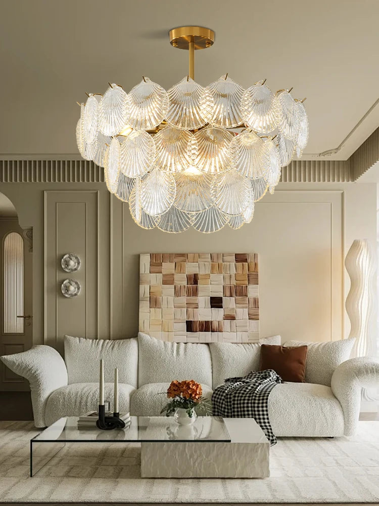 2026 Modern Luxury Frosted Glass Chandelier White, Led E14 Dimmable Light Fixture Nordic FOR Living Room Bedroom Decoration