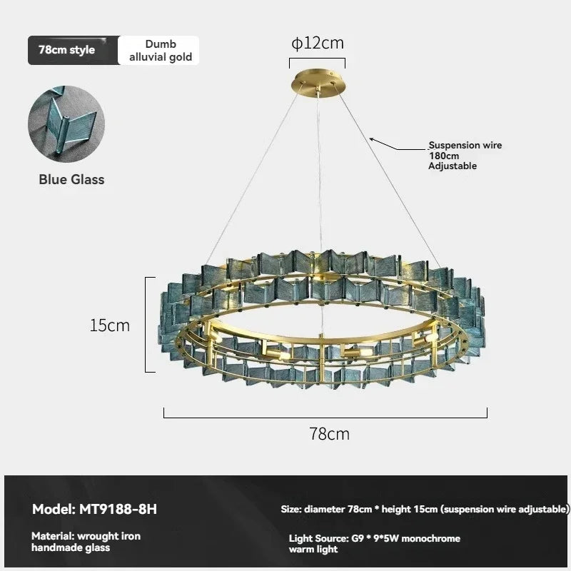 Modern Glass Design Creative Chandelier - Luxury Suspension Light for Living Room