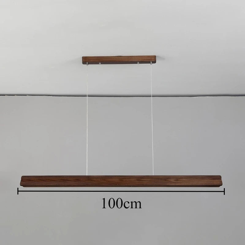 Wooden LED Chandelier Retro Eye Protection Pendant Light Restaurant Study Corridor Ceiling Lights Home Decoration Lighting Lamps