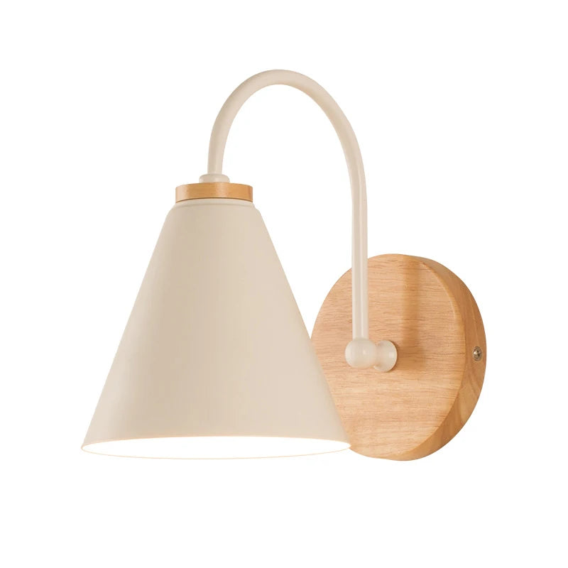 Bedside Wall Lamp Bedroom Wall Light Sconce for Kitchen Restaurant Modern Wall Lamp Nordic Macaroon Sconces Wooden Wall Lights