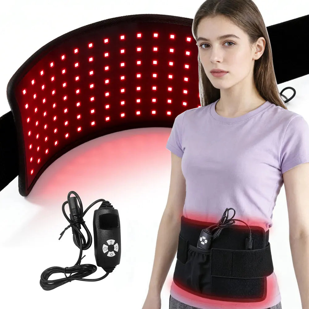 Red Light Infrared Therapy Belt 120pcs LED Devices for Body Back Knee Hands Relief 660nm 850nm Heat Pad Abdominal Fitness Belt