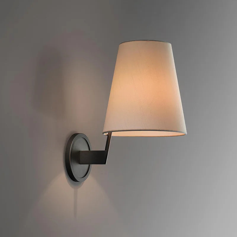 All Copper Wall Lamp LED Light Luxury Living Room Study Aisle Entrance Bedroom Mirror Fabric Wall Lamp Wall Decor