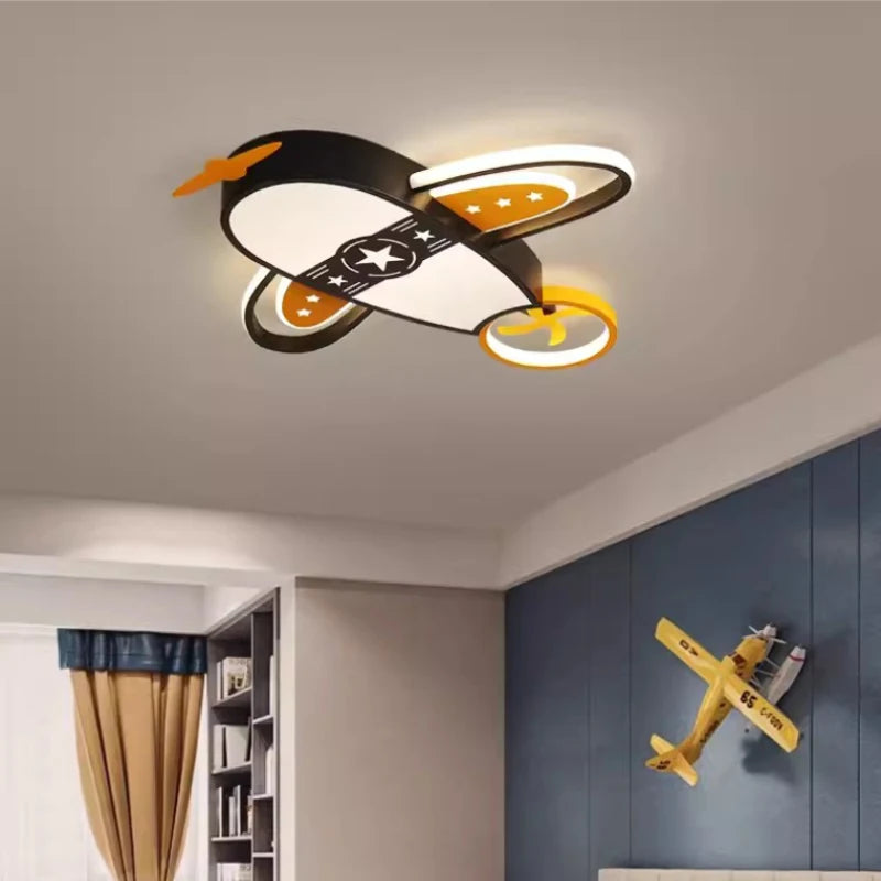 Children's Room Ceiling Chandeliers Cartoon Airplane Lights Minimalist Modern Nursery Little Boy Girl Bedroom Hanging Chandelier